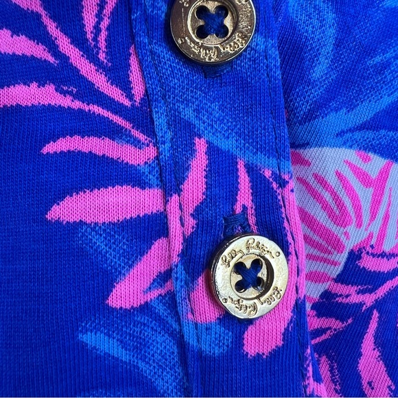 Lilly Pulitzer Dazzle Zebra Teigen Dress with Pink Leaf Patterns - Picture 5 of 10